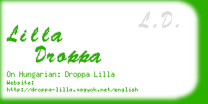 lilla droppa business card